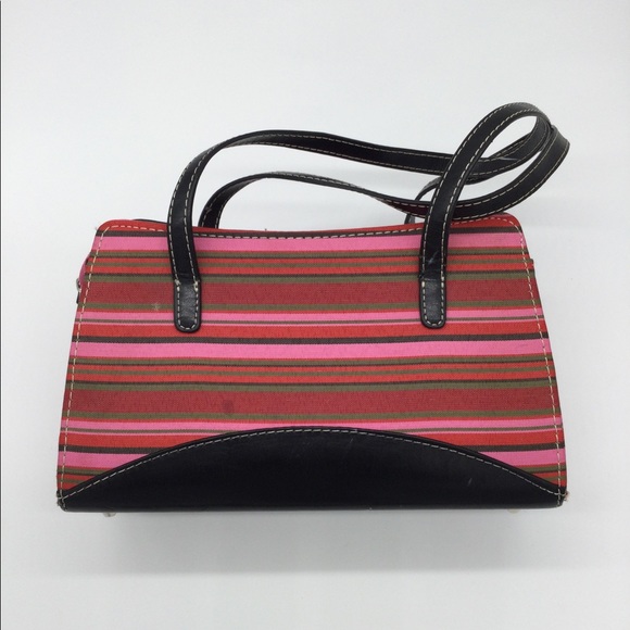 Kate Spade Pink/Black Striped Mini Purse - Picture 4 of 8